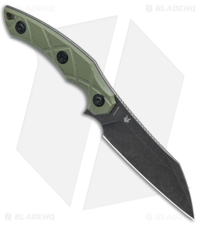 Fox Knives Defcon 5 Lycosa Sheepsfoot Fixed Blade Knife OD Green (4.25" Blk SW) 4 Fox Knives Defcon 5 Lycosa Sheepsfoot Fixed Blade Knife OD Green (4.25" Blk SW) - Image 2