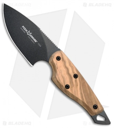 Fox Knives European Hunter Drop Point Olive Wood (3.375" Black) 1504-OL 3 Fox Knives European Hunter Drop Point Olive Wood (3.375" Black) 1504-OL