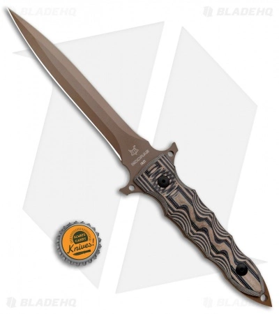 Fox Knives Modras Dagger Fixed Blade Knife Black/Coyote Tan G-10 (7" Tan) FX-508 6 Fox Knives Modras Dagger Fixed Blade Knife Black/Coyote Tan G-10 (7" Tan) FX-508 - Image 4