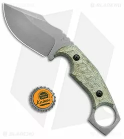 Fox Knives Monkey Thumper Fixed Blade Knife OD Green Micarta (3.5" Stonewash) -Avokelavavat Sales Store Fox Knives Monkey Thumper Fixed Blade OD Green Micarta SW BHQ 120826 jr bottlecap 2