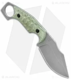 Fox Knives Monkey Thumper Fixed Blade Knife OD Green Micarta (3.5" Stonewash) -Avokelavavat Sales Store Fox Knives Monkey Thumper Fixed Blade OD Green Micarta SW BHQ 120826 jr spine 2