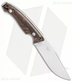 Fox Knives Octopus Vulgaris Fixed Blade Knife Zircote Wood (4.3" Sat) FX-510 ZW -Avokelavavat Sales Store Fox Knives Octopus Vulgaris Fixed Blade Knife Zircote Wood 4.3 Satin BHQ 86470 LS Spine