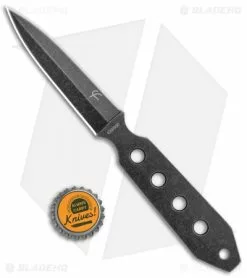 Fred Perrin Le Dague Fixed Blade Knife (3.625" Black Stonewash) -Avokelavavat Sales Store Fred Perrin Le Dague Black SW FRD1905 BHQ 112012 jr bottlecap