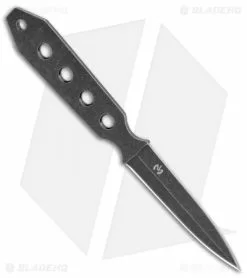 Fred Perrin Le Dague Fixed Blade Knife (3.625" Black Stonewash) -Avokelavavat Sales Store Fred Perrin Le Dague Black SW FRD1905 BHQ 112012 jr spine