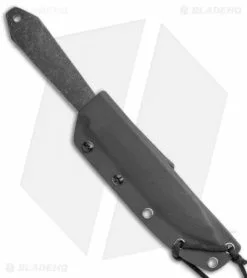 Fred Perrin Le Lancer Fixed Blade Knife (5.75" Black Stonewash) -Avokelavavat Sales Store Fred Perrin Le Lancer Black SW FRD1906 BHQ 112013 jr sheath