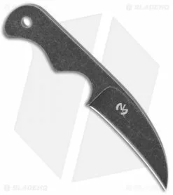 Fred Perrin Le Peeler Fixed Blade Neck Knife (2.5" Black Stonewash) -Avokelavavat Sales Store Fred Perrin Le Peeler Black SW FRD1901 BHQ 112008 jr spine