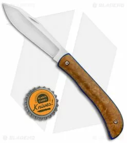 Chuck Gedraitis Gedraitis Knives Slip Joint Knife Antique 1953 U.S. Army Micarta (2.8" Satin) -Avokelavavat Sales Store Gedaitis Knives SJ Antique Micarta Blue Liners Spey Point BHQ 85754 jr bottlecap