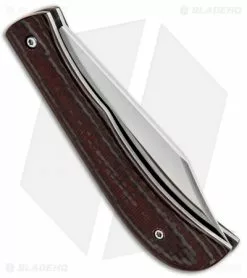 Chuck Gedraitis Gedraitis Knives Slip Joint Bowie Knife Carbon Fiber/Red G-10 (3" Satin) -Avokelavavat Sales Store Gedaitis Knives SJ Black Red Cf G 10 Bowie BHQ 85751 jr side