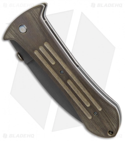 Gedraitis Knives Custom Pocket Smatchet Liner Lock Knife OD Green Micarta 4 Gedraitis Knives Custom Pocket Smatchet Liner Lock Knife OD Green Micarta - Image 2