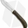 Chuck Gedraitis Gedraitis Knives Slip Joint Bolo Knife OD Green Linen Micarta (3" Satin)