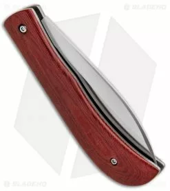 Chuck Gedraitis Gedraitis Knives Slip Joint Knife Red Micarta W/ Westinghouse Inlay (3" Satin) -Avokelavavat Sales Store Gedraitis Knives SJ Micarta Red Westinghouse Mic Shield SP BHQ 85753 jr side