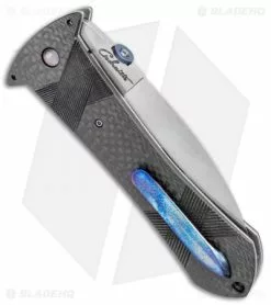 Chuck Gedraitis Gedraitis Knives Smatchet Liner Lock Knife Carbon Fiber (4" Stonewash) -Avokelavavat Sales Store Gedraitis Knives Snatchet LL CF SW BHQ 99385 jr side