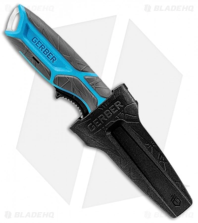 Gerber CrossRiver Fixed Blade Knife Blue Polymer (3" Satin) 4 Gerber CrossRiver Fixed Blade Knife Blue Polymer (3" Satin) - Image 2