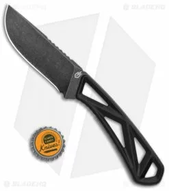 Gerber EXO-MOD Drop Point Fixed Blade Knife Black (Stonewash) 30-001800 -Avokelavavat Sales Store Gerber EXO MOD DP Black Black SW 30 001800 BHQ 105517 jr bottlecap
