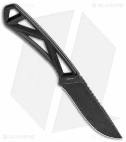 Gerber EXO-MOD Drop Point Fixed Blade Knife Black (Stonewash) 30-001800 -Avokelavavat Sales Store Gerber EXO MOD DP Black Black SW 30 001800 BHQ 105517 jr spine