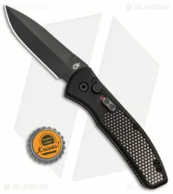 Gerber Empower Automatic Knife Black Armor Grip (3.25" Black) 30-001321 -Avokelavavat Sales Store Gerber Empower Auto Black Armor Grip Black 30 001321 BHQ 81302 jr bottlecap