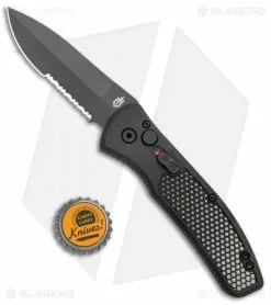 Gerber Empower Automatic Knife Black Armor Grip Serrated (3.25" Black) 30-001636 9 Gerber Empower Automatic Knife Black Armor Grip Serrated (3.25" Black) 30-001636 -Avokelavavat Sales Store Gerber Empower Auto Black Armor Grip Serr Black BHQ 112130 jr bottlecap