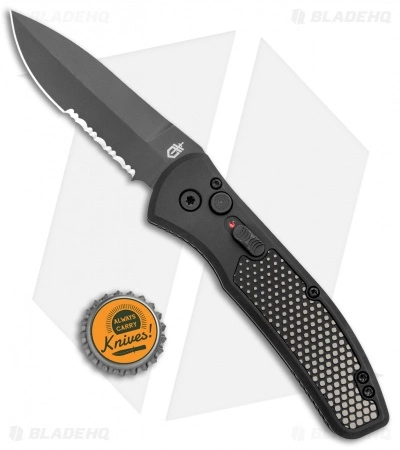 Gerber Empower Automatic Knife Black Armor Grip Serrated (3.25" Black) 30-001636 6 Gerber Empower Automatic Knife Black Armor Grip Serrated (3.25" Black) 30-001636 - Image 4