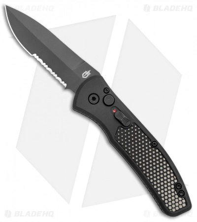 Gerber Empower Automatic Knife Black Armor Grip Serrated (3.25" Black) 30-001636 3 Gerber Empower Automatic Knife Black Armor Grip Serrated (3.25" Black) 30-001636