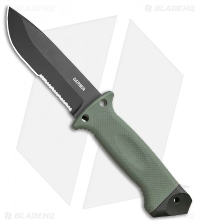 Gerber LMF II Infantry Green Fixed Blade Combat Knife (4.84" Black Serr) 1626 3 Gerber LMF II Infantry Green Fixed Blade Combat Knife (4.84" Black Serr) 1626