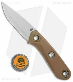 Gerber Principle Fixed Blade Knife Brown Rubber (3" Stonewash 420HC) 30-001657 -Avokelavavat Sales Store Gerber Principle Brown Rubber SW 30 001657 BHQ 105505 jr bottlecap