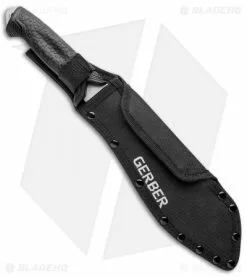 Gerber Versafix 14" Machete Fixed Blade Knife Black (9" Stonewash) 31-003473 -Avokelavavat Sales Store Gerber Versafix 14in Machete Black SW 31 003473 BHQ 94218 jr sheath