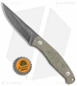 GiantMouse Vox/Anso GMF2 Fixed Blade Knife Green Micarta (3.6" Satin) -Avokelavavat Sales Store GiantMouse Vox Anso GMF2 Fixed Blade Green Micarta Black SW BHQ 86729 jr bottlecap