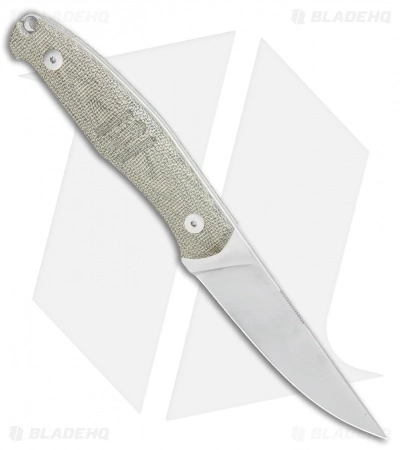 GiantMouse Vox/Anso GMF2 Fixed Blade Green Micarta (3.6" Stonewash Full Flat) 4 GiantMouse Vox/Anso GMF2 Fixed Blade Green Micarta (3.6" Stonewash Full Flat) - Image 2