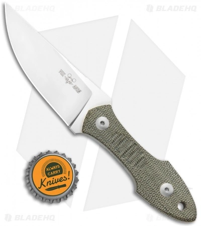 GiantMouse Vox/Anso GMF3 Green Micarta Fixed Blade Knife (3.25" Satin) 6 GiantMouse Vox/Anso GMF3 Green Micarta Fixed Blade Knife (3.25" Satin) - Image 4