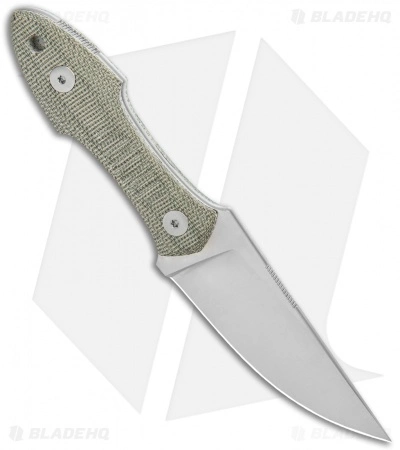 GiantMouse Vox/Anso GMF3 Green Micarta Fixed Blade Knife (3.25" Satin) 4 GiantMouse Vox/Anso GMF3 Green Micarta Fixed Blade Knife (3.25" Satin) - Image 2