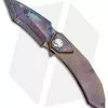 Glenn Waters Custom Botan Galaxy Flipper Knife Heat Colored Ti (3.125" Damascus) -Avokelavavat Sales Store Glenn Waters Custom Botan Galaxy Heat Colored Ti Damascus BHQ 51713 jr