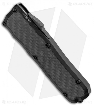 Guardian Tactical RECON-035 D/A OTF Automatic Knife CF Inlay (3.3" Black Serr) 4 Guardian Tactical RECON-035 D/A OTF Automatic Knife CF Inlay (3.3" Black Serr) - Image 2