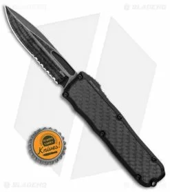 Guardian Tactical RECON-035 D/A OTF Automatic Knife CF Inlay (3.3" Dark SW Serr) -Avokelavavat Sales Store Guardian Tactical RECON 035 DA OTF Auto CF Inlay Dark SW Serr BHQ 104725 jr bottlecap