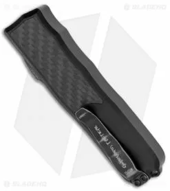 Guardian Tactical RECON-035 D/A OTF Automatic Knife CF Inlay (3.3" Dark SW Serr) -Avokelavavat Sales Store Guardian Tactical RECON 035 DA OTF Auto CF Inlay Dark SW Serr BHQ 104725 jr side