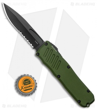 Guardian Tactical RECON-035 Drop Point OTF Auto Knife OD Green (3.3" Black Serr) 6 Guardian Tactical RECON-035 Drop Point OTF Auto Knife OD Green (3.3" Black Serr) - Image 4