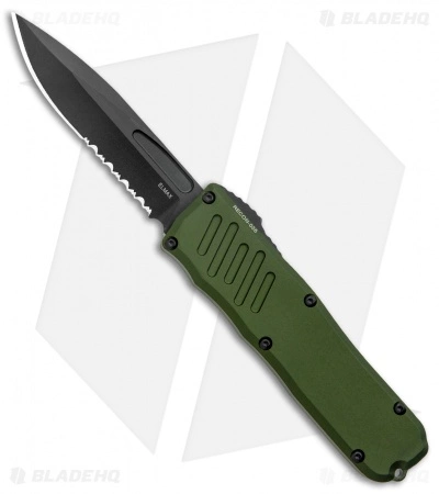 Guardian Tactical RECON-035 Drop Point OTF Auto Knife OD Green (3.3" Black Serr) 3 Guardian Tactical RECON-035 Drop Point OTF Auto Knife OD Green (3.3" Black Serr)