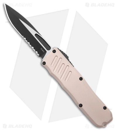 Guardian Tactical RECON-035 D/A OTF Knife Tan Al (3.3" Two-Tone Serr ELMAX) 3 Guardian Tactical RECON-035 D/A OTF Knife Tan Al (3.3" Two-Tone Serr ELMAX)