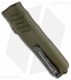 Guardian Tactical RECON-035 Tanto OTF Automatic Knife OD Green (3.3" Two-Tone) -Avokelavavat Sales Store Guardian Tactical RECON 035 Tanto DA Auto OD Green Black TT BHQ 95256 jr side 2