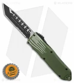 Guardian Tactical RECON-ELITE OTF Auto Knife Tanto OD Green (4" Black Serr) -Avokelavavat Sales Store Guardian Tactical RECON ELITE OTF Auto Knife Tanto 3.75 Two Tone Black BHQ 122006 LS Bottlecap