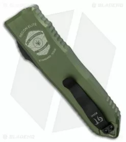 Guardian Tactical RECON-ELITE OTF Auto Knife Tanto OD Green (4" Black Serr) -Avokelavavat Sales Store Guardian Tactical RECON ELITE OTF Auto Knife Tanto 3.75 Two Tone Black BHQ 122006 LS Side