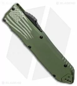 Guardian Tactical RECON-ELITE OTF Auto Knife Tanto OD Green (4" Black Serr) -Avokelavavat Sales Store Guardian Tactical RECON ELITE OTF Auto Knife Tanto 3.75 Two Tone Black BHQ 122006 LS Spine