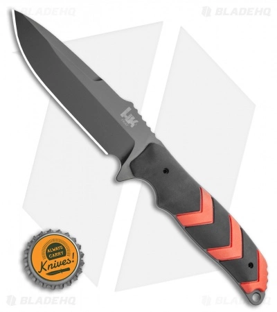 HK Fray Fixed Blade Knife Black/Red Rubber Clip Point (4.25" Black) 55252 6 HK Fray Fixed Blade Knife Black/Red Rubber Clip Point (4.25" Black) 55252 - Image 4
