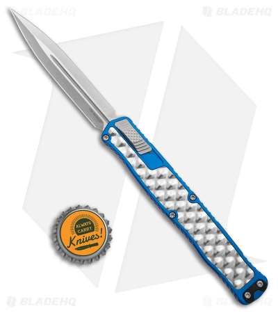 Heretic Cleric II D/E OTF Automatic Knife Blue W/Steel Inlay (4.2" SW MagnaCut) 6 Heretic Cleric II D/E OTF Automatic Knife Blue W/Steel Inlay (4.2" SW MagnaCut) - Image 4