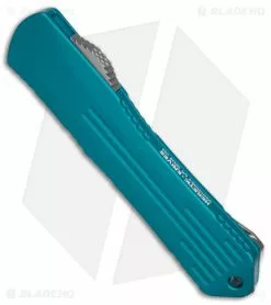 Heretic Knives Manticore-S Bowie OTF Automatic Knife Turquoise Al (2.6" Satin) -Avokelavavat Sales Store Heretic KNives Manticore S Bowie OTF Turquoise 2in SW BHQ 173700 td spine