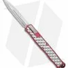 Heretic Cleric II DE Automatic Knife Red Aluminum / Stainless Inlay (4.2" SW) 2 Heretic Cleric II DE Automatic Knife Red Aluminum / Stainless Inlay (4.2" SW) -Avokelavavat Sales Store Heretic Knives Cleric II DE Auto Red Silver SW BHQ 177631 jr