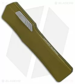 Heretic Knives Cleric Tanto OTF Automatic Knife Green (3.5" Stonewash) -Avokelavavat Sales Store Heretic Knives Cleric Tanto Green SW BHQ 78742 er spine