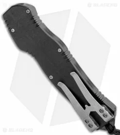 Heretic Knives Hydra OTF Automatic Knife Black S/E (3.625" Battleworn) -Avokelavavat Sales Store Heretic Knives Hydra OTF Auto Black SE Battleworn H007 5A BHQ 112304 jr side