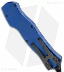 Heretic Knives Hydra OTF Automatic Knife Blue Tanto (3.625" DLC) -Avokelavavat Sales Store Heretic Knives Hydra OTF Auto Blue Tanto DLC H006 6A BLU BHQ 112298 jr side