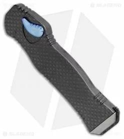 Heretic Knives Hydra OTF Automatic Knife Full Carbon Fiber W/ Blue Ti Cover -Avokelavavat Sales Store Heretic Knives Hydra OTF Auto CF Blue Ti Cover BHQ 75780 jr spine