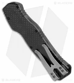 Heretic Knives Hydra OTF Automatic Knife Full Carbon Fiber W/ Gold Ti Cover -Avokelavavat Sales Store Heretic Knives Hydra OTF Auto CF Gold Ti Cover BHQ 75779 jr side